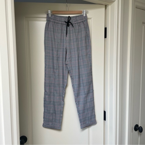 Gray Plaid Drawstring Waist Jogger Pants - Picture 5 of 5